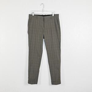 ALL SAINTS Men's Troy Trouser Pants in Check Cotton Blend size 30